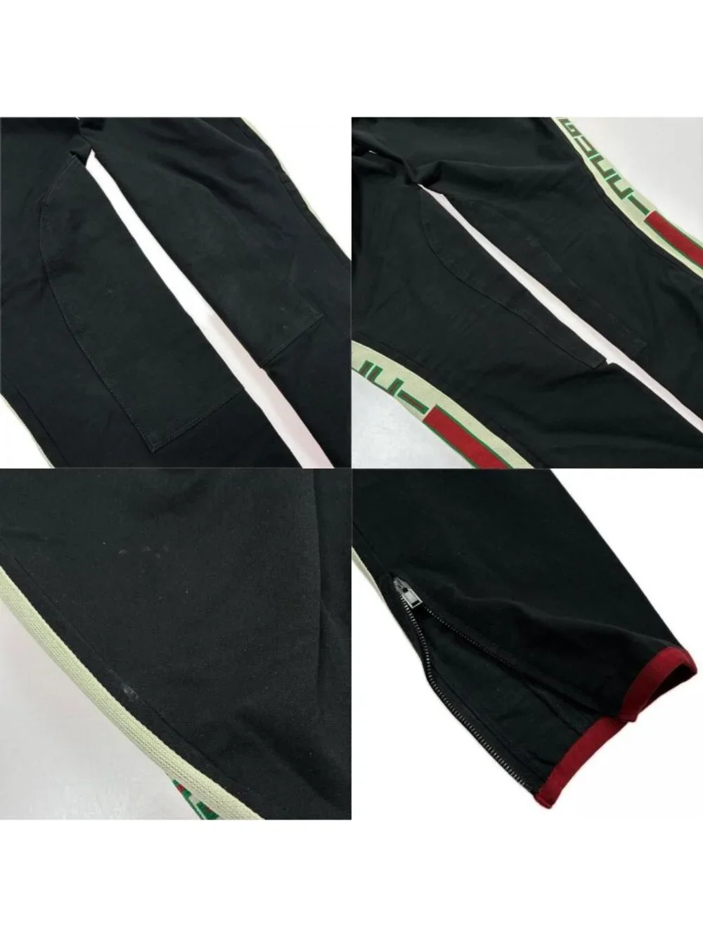 Gucci Side Line Gabardine Stretch Pants Black 44